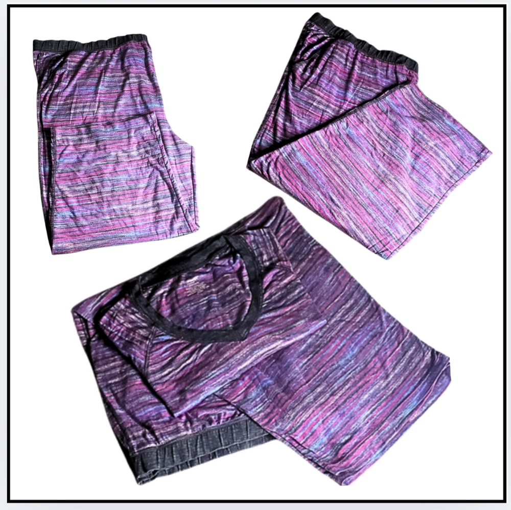 🔥 EUC / Cuddl Duds / CLIMATE RIGHT / Multicolor / Pajamas-TOP & BOTTOMS / 3X - Picture 3 of 14